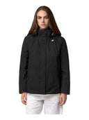 K-Way - Giacca Marlette Twill Soft Beaver - K8144Bw-Dcb - Black Pure - Grey Warm