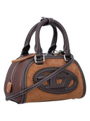 Diesel - 1DR Dome - Borsa bowling piccola in raso e scamo. - X10369P9153-Hb615 - 205 - Chocolate