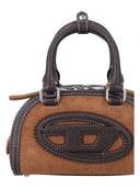 Diesel - 1DR Dome - Borsa bowling piccola in raso e scamo. - X10369P9153-Hb615 - 205 - Chocolate