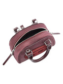 Diesel - 1DR Dome - Borsa bowling piccola in raso e scamo - X10369P9155-T5088 - 606 - Merlot