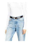 Diesel - Cintura 3 cm in pelle pull-up - X10865P9186-H6528-001 - BLACK
