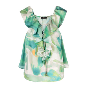 Twinset Top 231ap2552-10459 Corto Stampa Fiori St.Green New Flower - Barbara1999