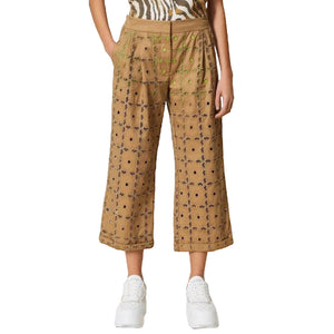 Twinset Pantalone 231ap208c-10467 Cropped Vita Bassa Bic.Kelp/Lime Green - Barbara1999